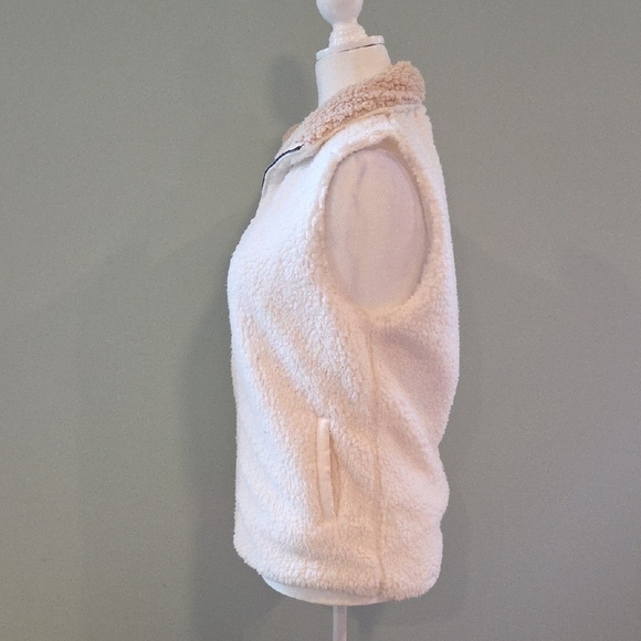 Simply Southern Cream Sherpa Vest Women's Size Medium Fully Lined - Picture 5 of 11